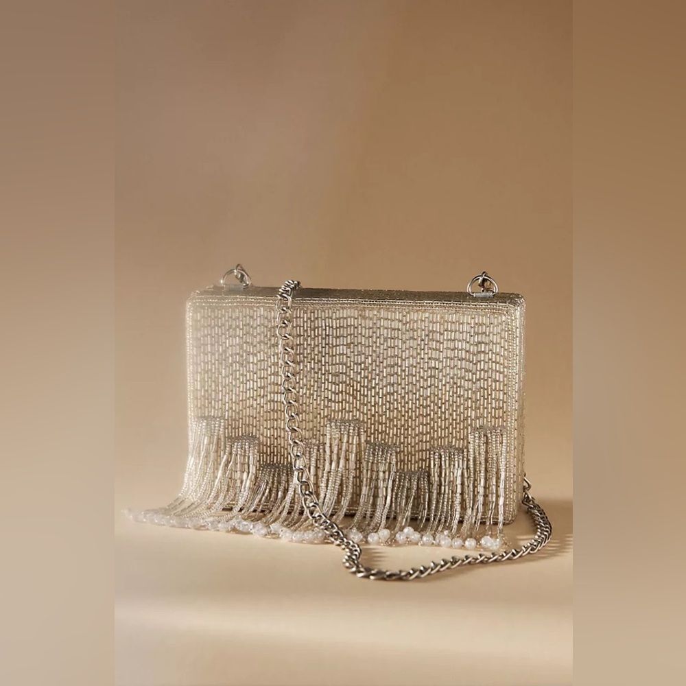 BHLDN ZHUU BEADED TASSEL BOX CLUTCH